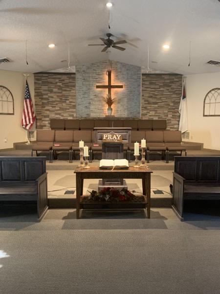 Sanctuary and Wooden Cross